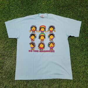 VTG 1996 Rasta Macarena Dance Craze T-Shirt L Single Stitch USA Tee Jays